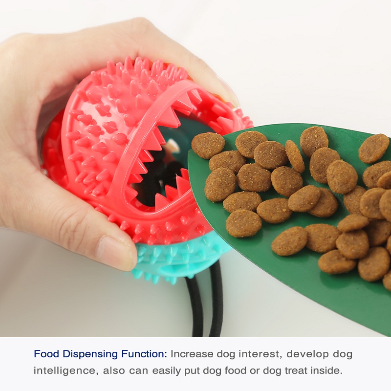 Amazon Heißer Verkauf Unzerstörbarer ungiftiger Gummiball Essensausgabe Spielzeug Reinigungszahn Hundekauen Haustierspielzeug