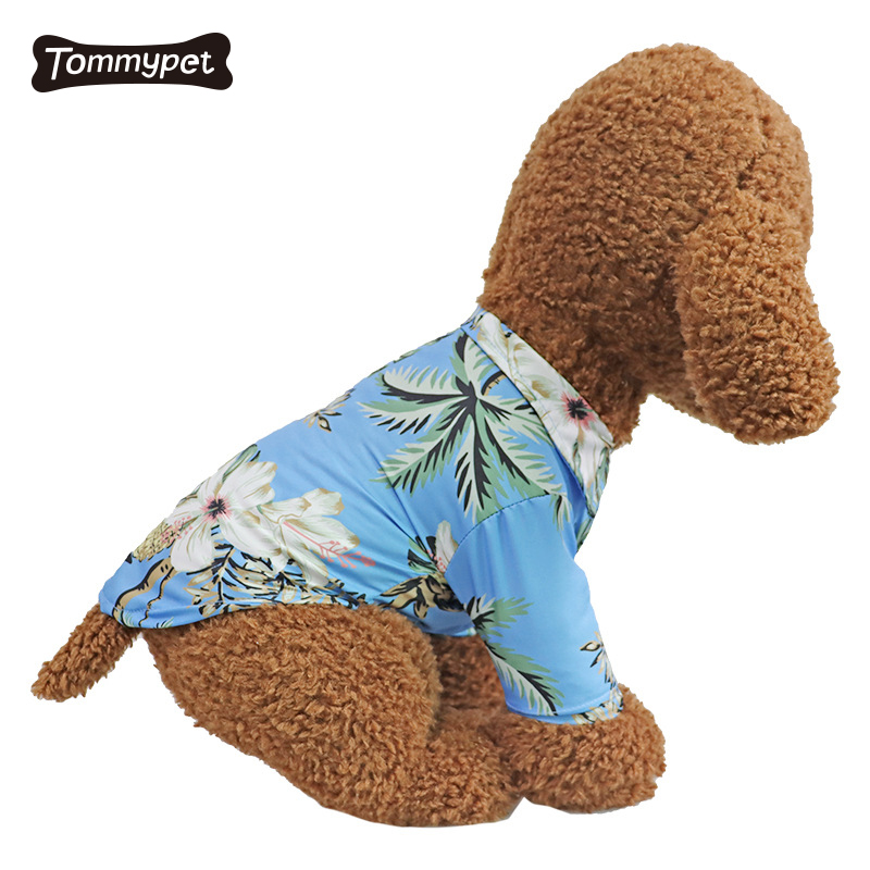 Großhandel Hund Hawaiihemden Stil Baumwolle und Leinen Haustier große Hundekleidung Hemd Katze Hemd ropa para perros