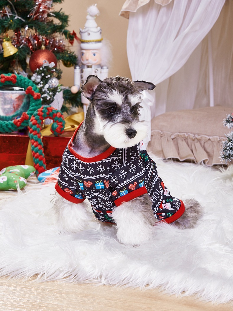 Welpen Outfit Weste Kleidung Baumwollbedarf Luxusmode Weihnachten Haustier T-Shirt Hundebekleidung