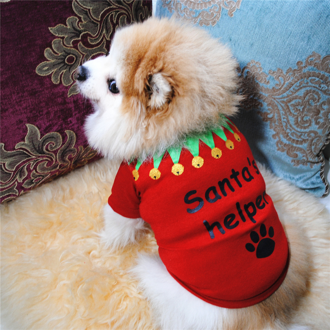 Red Bones Cat Puppy Pet Apparel Christmas Dog Designer inspirierte Hundebekleidung