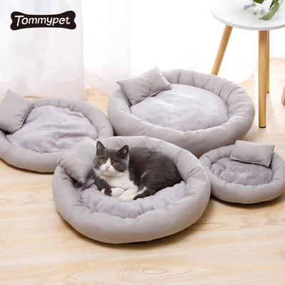 dropshipping Amazon Bestseller Komfortables weiches warmes Haustier-Hunde-Katzen-Bett mit Kissen