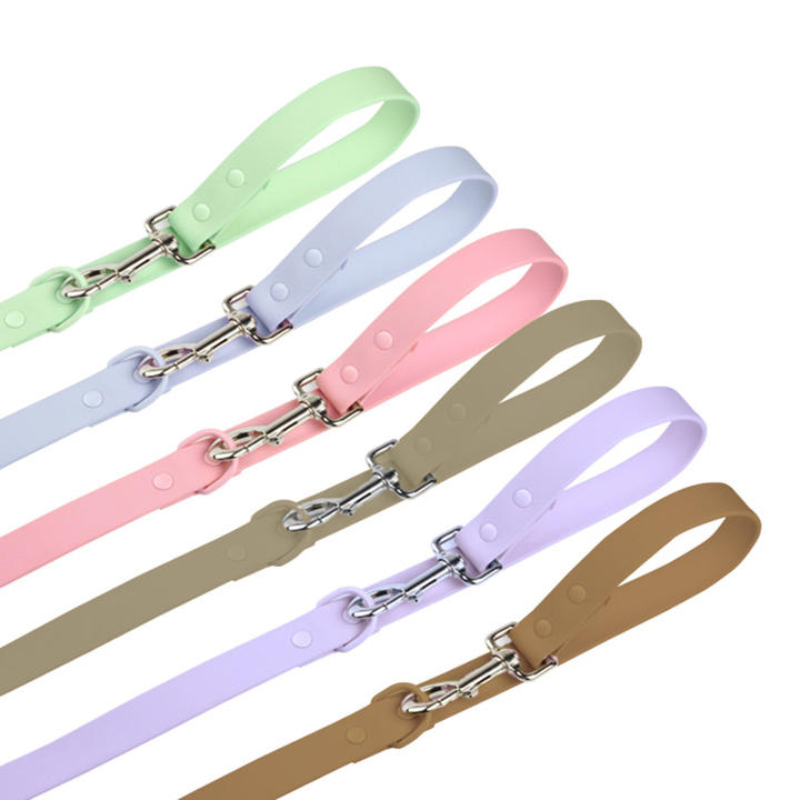 Großhandel Custom Logo PVC Hundehalsband und Leine Harness Set, weiches PVC Jagdhundehalsband wasserdichte Leine