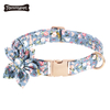 2021 Fabrik Großhandel Fliege Halskette Geschenke Sonne Blumen Hundehalsband Für Haustier Mit Rose Gold Metallschnalle