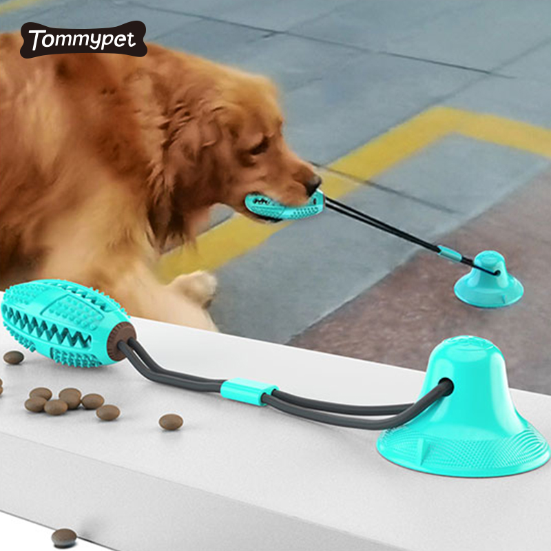 Amazon heißer verkaufender interaktiver Hundebiss-Kauball auf Seil-Hundespielzeug mit Saugnapf Hundeseil-Spielzeug Haustier