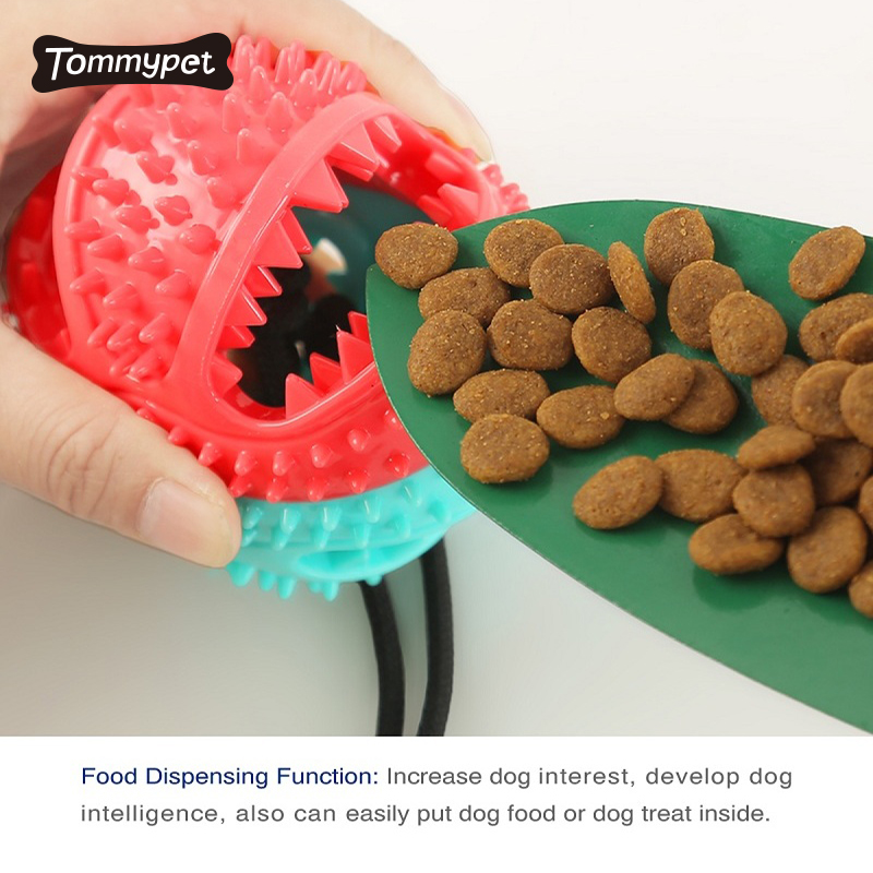 Amazon heißer verkaufender interaktiver Hundebiss-Kauball auf Seil-Hundespielzeug mit Saugnapf Hundeseil-Spielzeug Haustier